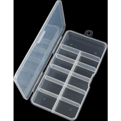 1Box 10 Grids Nail Art Tips Empty Storage Box Tweezers Clippers Pens Polishing For Nail Rhinestones Container Boxes !0 Sizes
