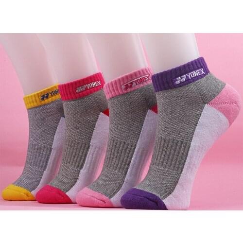 3 Pairs Towel bottom badminton socks Women thick breathable sweat-absorbent Cotton Short Socks for Sport outdoor running femme