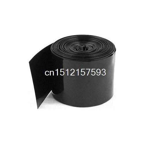 50mm/30mm PVC Heat Shrink Tubing Wrap Black 10m 33ft for 2x18650 Battery