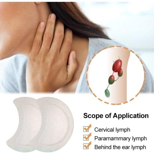 6 PCS Herbal Lymphatic Detox Patch Neck Anti-Swelling Lymph Node Herbal Pads Medical Plaster Breast Patch Health Care