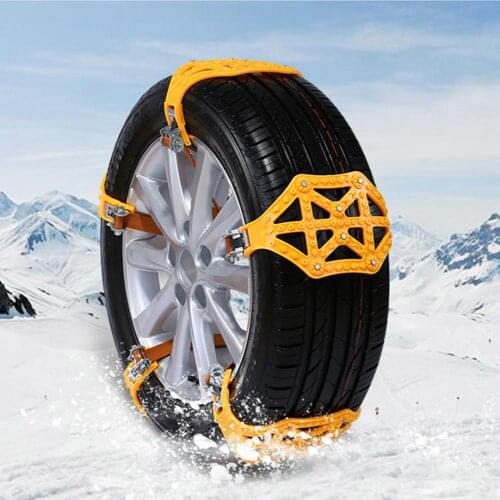 Car Tyre Winter Roadway Safety Tire Snow Adjustable Anti-skid Safety Double Snap Skid Wheel TPU Chains For SUV Emergency Chain