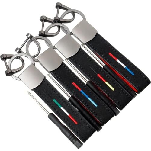 Car keychain Buckskin Leather Car Style Keyring Holder for Mercedes Italy Germany National Fag Key Chain Alloy Auto Accessories