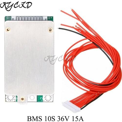 BMS 10S 36V 15A Balance Board Lithium Li-ion 18650 Battery Charge Protection PCB For Ebike Electric Bicycle