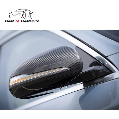 Side mirror covers (LHD/RHD) B style 2014~2020year carbon fiber for S class W222 B style CF side mirror cover