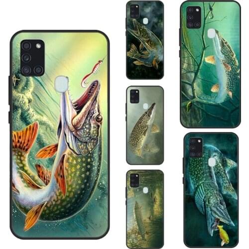 Pike Fish Fishing Lure Phone Case For Samsung A51 A71 A11 A31 A41 A20e A21S A12 A32 A52 A72 A10 A20 S A40 A50 A70