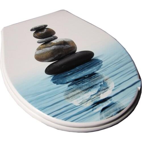 Toilet seat cover Stone group Fashion people pattern set hot selling PP toilet lid cover starfish 2020 high quality toilet seat