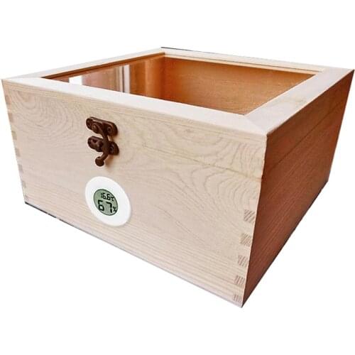 PITILLERA Wood Cigar Box Wooden Mechanical Hygrometer Box Store Cigars Cigarette Case Storage Can Nourishment Tool