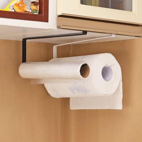 Hot Toilet Paper Holders Kitchen Paper Roll Holder Towel Hanger Rack Bar Cabinet Rag Shelf tissue towel Wc Bathroom accessories