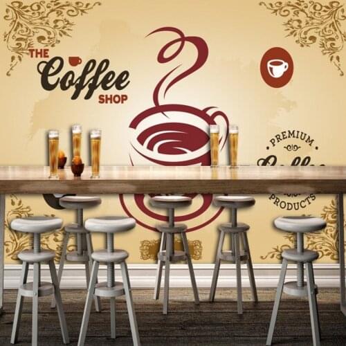 Dropshipping Colomac Waterproof Wallpaper Cafe Restaurant Theme Box Wall Painting Mural Wallpaper Wall Paper Papel Para Pared