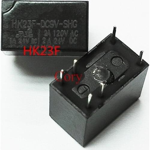 DC 5V 12V 24V Coil SPDT PCB Type Electromagnetic Power Relays HK23F 6Pins 1A/24VDC 2A/120VAC