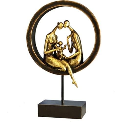 Continental retro creative figures decorated bridal couple parent-child wedding gift Home Furnishing furnishings