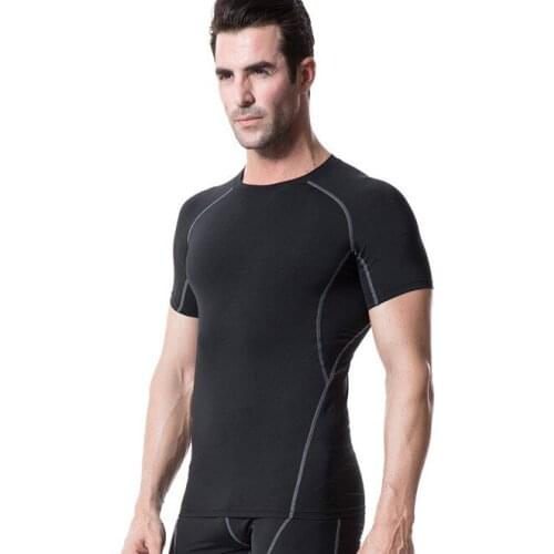 Men T-Shirts Jerseys PRO Fitness bodybuilding Compression Base Layers Under Tops Skins Gear Wear Tees Tops wear