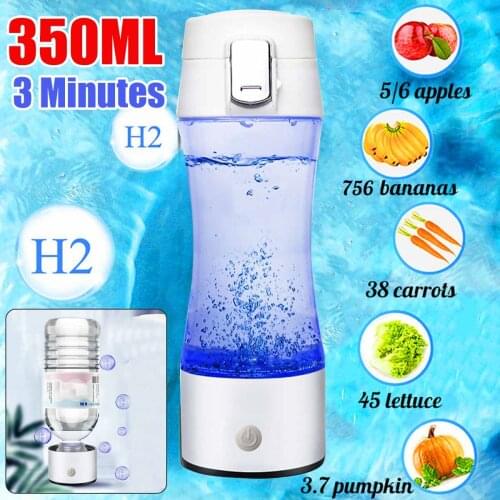 Dual Use Japanese Titanium Quality Hydrogen-Rich Water Cup Ionizer Maker/Generator Super Antioxidants ORP Hydrogen Bottle 350ml