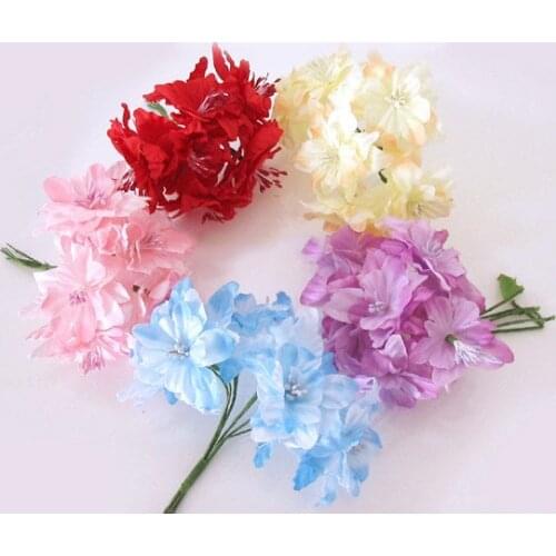 Artificial flowers head Butterfly flower DIY garland head headdress