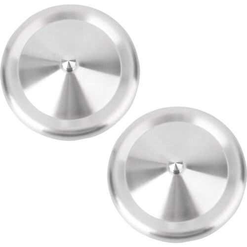 2Pcs 10cm Durable Stainless Steel Cup Lids Dust-Proof Silicone Mug Cover Drink Cup Lids(Silver)