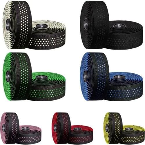 Bike Handlebar Tape 2pcs/set Soft Road Bicycle EVA PU Sports Handle Bar Grip Cycling Anti-slip Washable Wrap Plug Tape