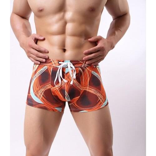 Summer Men Printed Mid Waist Shorts Board Shorts Mens Beach Surf Shorts Fashion Men Straight Drawstring Shorts Size S-XL