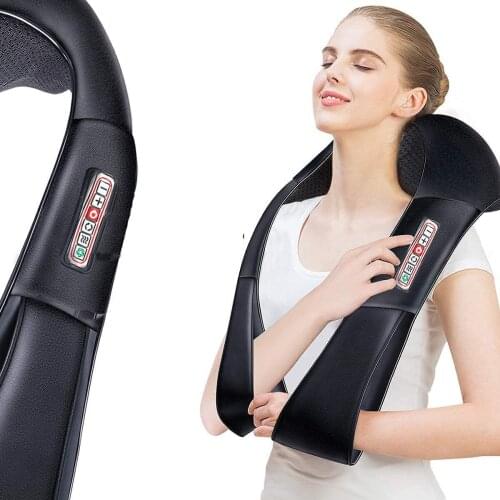 3D kneading Shiatsu Cervical Back Neck Massager Shawl Electric Roller Heat Device Manual China Home Car Shoulder Massage