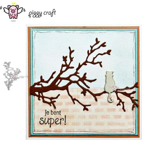 Piggy Craft metal cutting dies cut die mold Branch cat decoration Scrapbook paper craft knife mould blade punch stencils dies