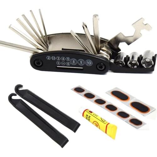 Bicycle Repair Tools Kit Bike Accessories Multi Tool Set With Pump Tire Patch Portable Mountain Road BikeTire Auto Tool Set