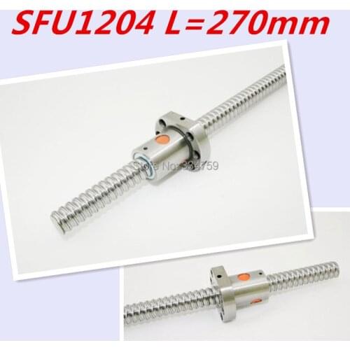 SFU1204 270mm Ballscrew set :1pc Anti backlash rolled ball screw 1204-270mm + 1pcs SFU1204 ballnut for CNC parts