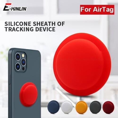 Stickers Soft Cover For Airtags Locator Tracker Silicone Case Protective Sleeve Back Adhesive Mount Protector For Apple Air Tag