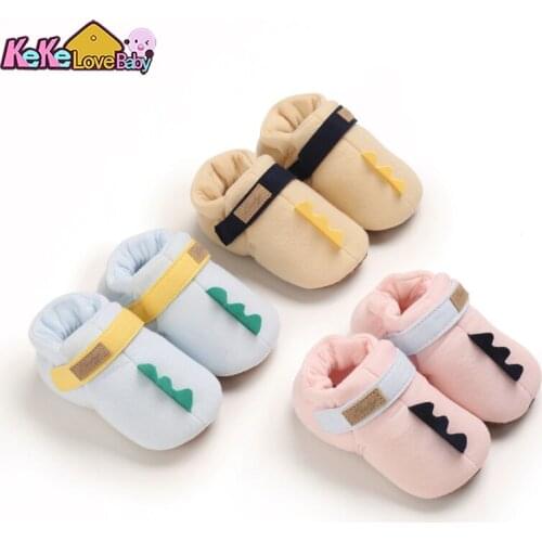 Newborn Baby Socks Shoes Boy Girl Toddler First Walkers Animals Booties Cotton Comfort Soft Anti-slip Winte Warm Infant Shoes