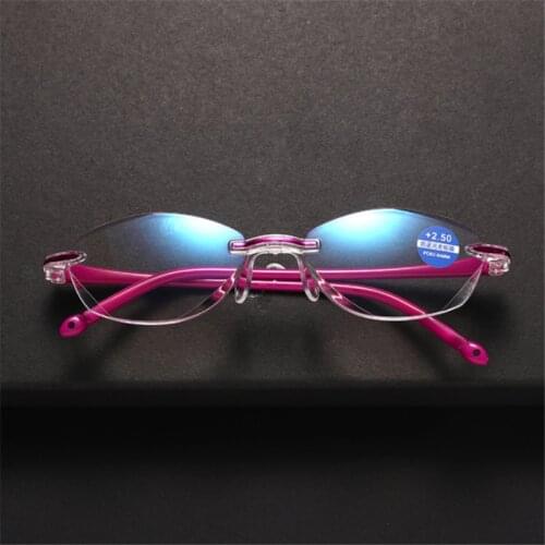 1Pc Anti Blue Ray Reading Glasses Lady Women Diamond Cutting Hyperopia Glasses Eyewear +0 +1.0 +1.5 +2.0 +2.5 +3.0 +3.5 + 4.0