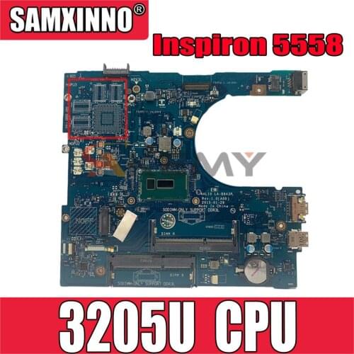 Original Laptop motherboard For DELL Inspiron 5558 Celeron 3205U CN-0M94D0 0M94D0 LA-B843P SR215 DDR3 Mainboard