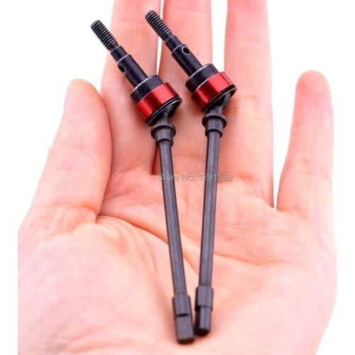 Hard Steel Front Axle CVD Drive Shaft for 1/10 Axial SCX10 Upgrade Option Parts Hop-Up 2PCS