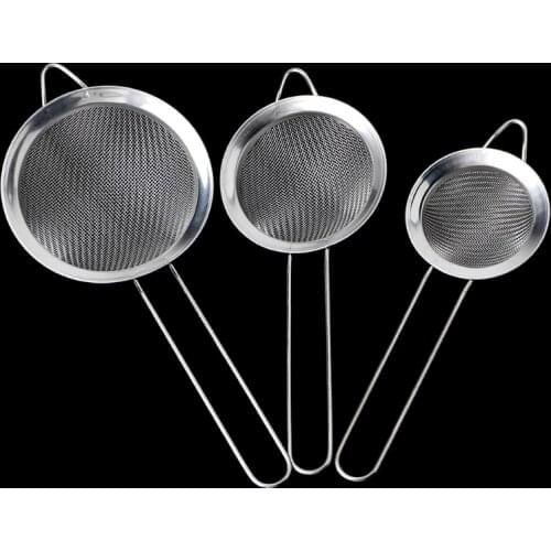 Stainless Steel Wire Fine Mesh Oil Strainer Flour Colander Sieve Sifter Pastry Baking Tools Kitchen Accessories