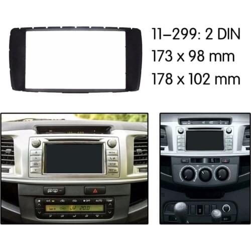 2Din Car Stereo Radio Panel Frame for Toyota Hilux Fortuner 2012 2013 2014