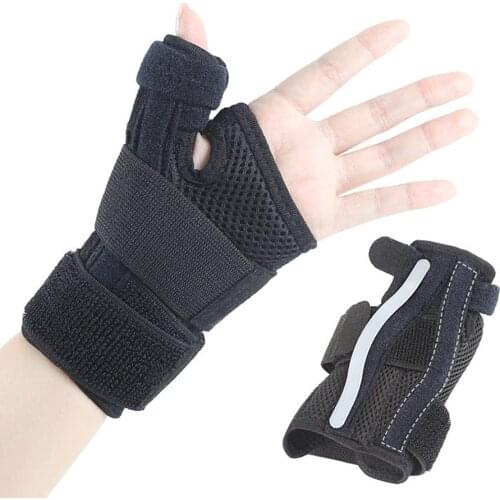Elastic Adjustable Two-Way Thumb Stabilizer Hand Sprain Fracture Fixation Belt Protective Sleeve Injuries Broken Fingers