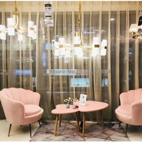 Light luxury single sofa Nordic modern minimalist clothing store sofa living room lazy bedroom small apartment net red sofa