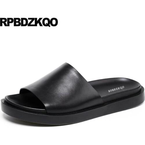 Slides outdoor native water shoes slippers plus size large designer black luxury flat 2019 men sandals leather summer slip on