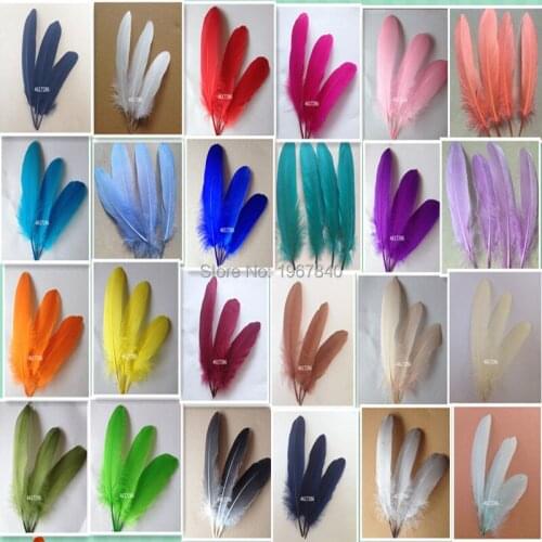 Special offers goose feather wholesale natural high quality color feathers 20-200pcs 6-8 inch / 15-20 cm DIY jewelry decoration