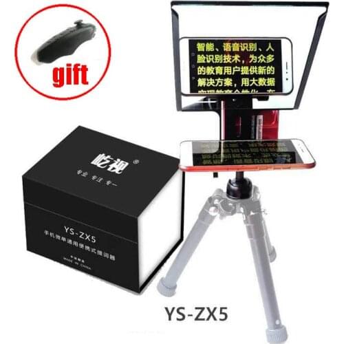 YS-ZX5 Smartphone Teleprompter For iPhone IOS Huawei Android for Youtube Interview Photo Studio Video Phone DSLR Teleprompter