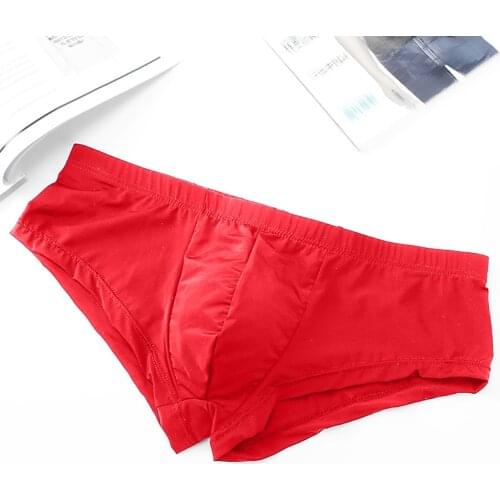 Mens Ice Silk Underwear Low Waist Boxer Breathable Sexy Mens Boxer Underwear T-Back Ultra-Thin 2021 New