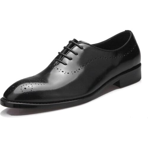 Autumn Winter High Quality Genuine Leather Shoes Men Designer Shoes Men British Retro Cowhide Men Lace-Up Business Men Shoes