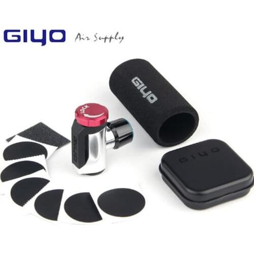 GIYO Co2 Pump For Bicycle Schrader Presta Adapter Bike Pump Inflator Aluminum Tire Tube Mini Hand Bicycle Pumps NO Co2 Cartridge