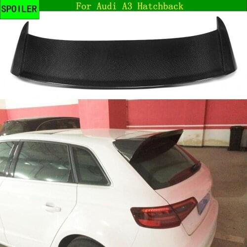 Carbon Fiber Rear Roof Spoiler Window Lip Wing for Audi A3 Sportback Hatchback 2014 2015 2016