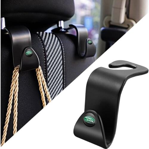 2Pcs ABS Car Seat Back Hooks Multi Function Hanging Bag Hook For Land Rover Range Rover Evoque Freelander Defender Discovery