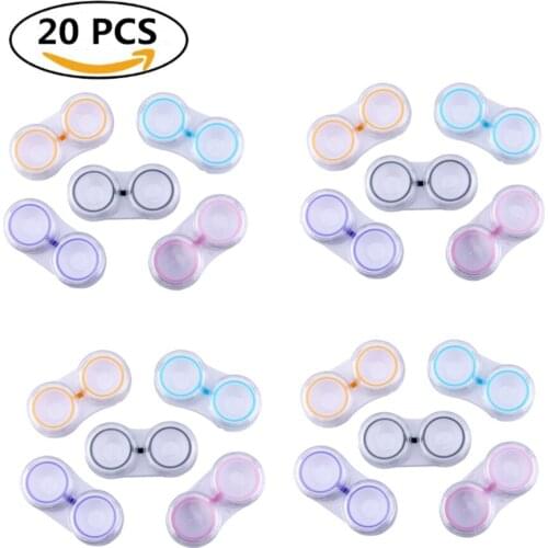 20PCS Contact Lens case Colorful case Prevent Leakage by dhoptical