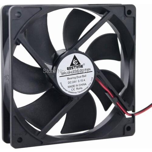 20 PCS lot DC 24V 2Pin 120mm 120x25mm Ball Computer Case Brushless Cooling Exhaust Fan