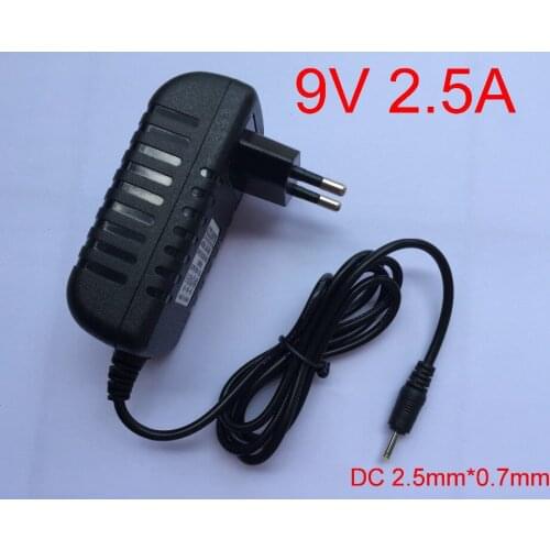 50PCS High quality New 9V 2.5A AC 100V-240V Converter Adapter DC 2500mA Power Supply EU Plug for PiPo M3 M6Pro M6 M8 Tablet PC