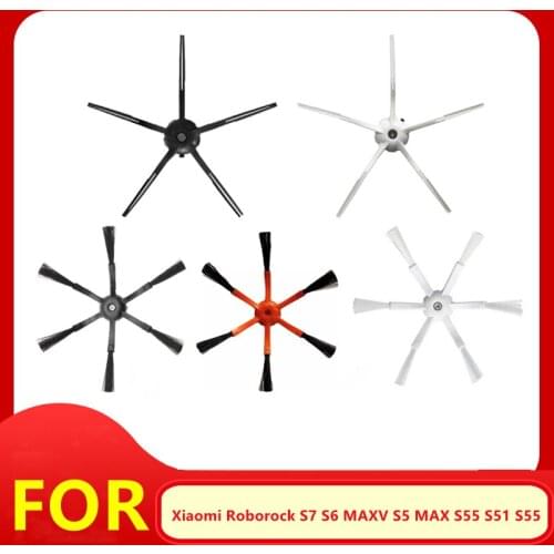 6-Arm Nylon Side Brush Accessories For Xiaomi 1S MI Roborock S7 S5 Max S6 MaxV S6 Plus S50 S51 S55 Robot Vacuum Cleaner parts