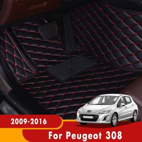 Car Floor Mats For Peugeot 308 2016 2015 2014 2013 2012 2011 2010 2009 Auto Interiors Accessories Custom Carpets Car Styling Rug