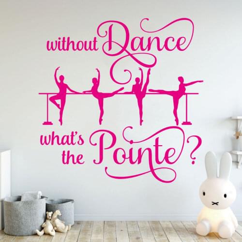 Ballet Vinyl Wall Stickers Personality Inspirational Slogans Dance Training Classroom Dancers Room Decoration Applique Gifts W5