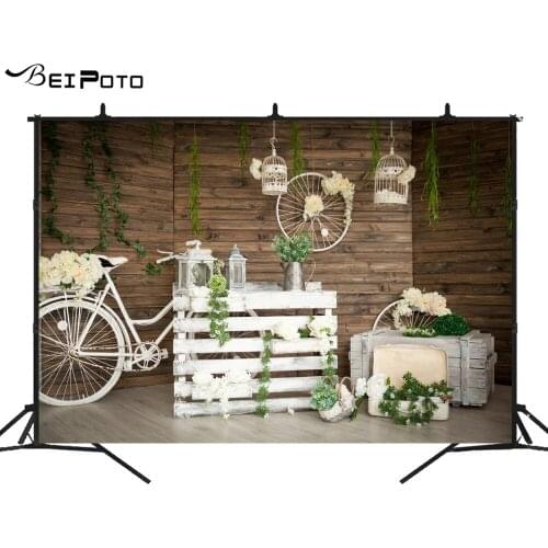 BEIPOTO Indoor photography backdrops Weeding party decora photo background studio props photo booth wood house bridal shower