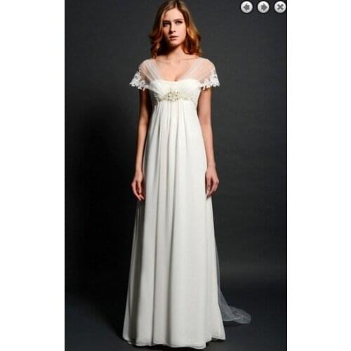 Free shipping new dinner 2018 maxi brides maid cap sleeve vestidos formales white long Graduation Dresses beaded bridal belt